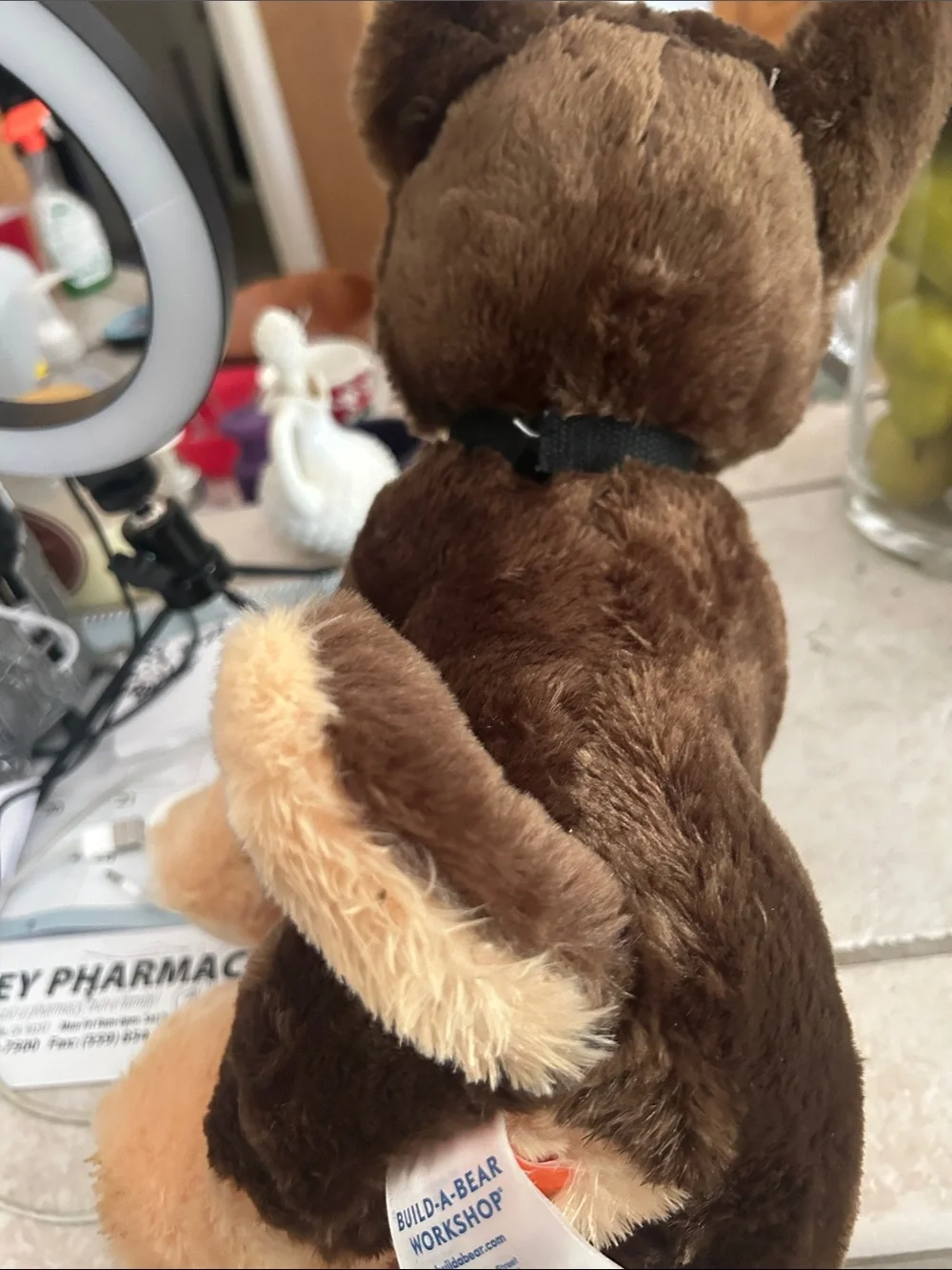 Talking Build A Bear Paw PatrolPlush Police Dog Toy - Brown and Tan Plush Puppy